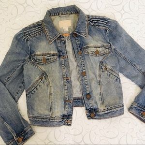 H&M | Puff Shoulder Cropped Denim Jacket 10